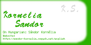 kornelia sandor business card