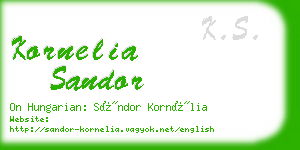 kornelia sandor business card